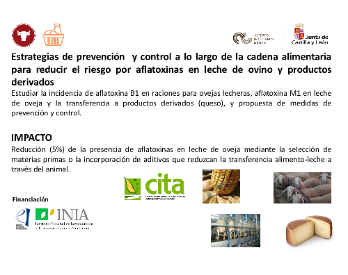 Estrategias de prevención y control a lo largo de la cadena alimentaria para reducir el riesgo por aflatoxinas en leche de ovino y productos derivados
